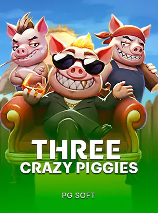 ภาพประกอบเกมสล็อต Three Crazy Piggies จากค่าย PG Soft